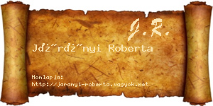 Járányi Roberta névjegykártya